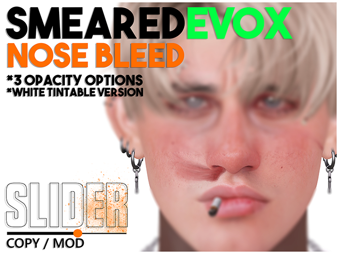 Second Life Marketplace Slider Smeared Nose Bleed 'EvoX BOM'